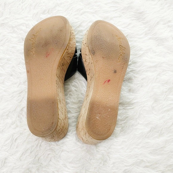 Sam Edelman REID Black Platform Wedge Slip On Sandals Size 7 - Picture 4 of 6